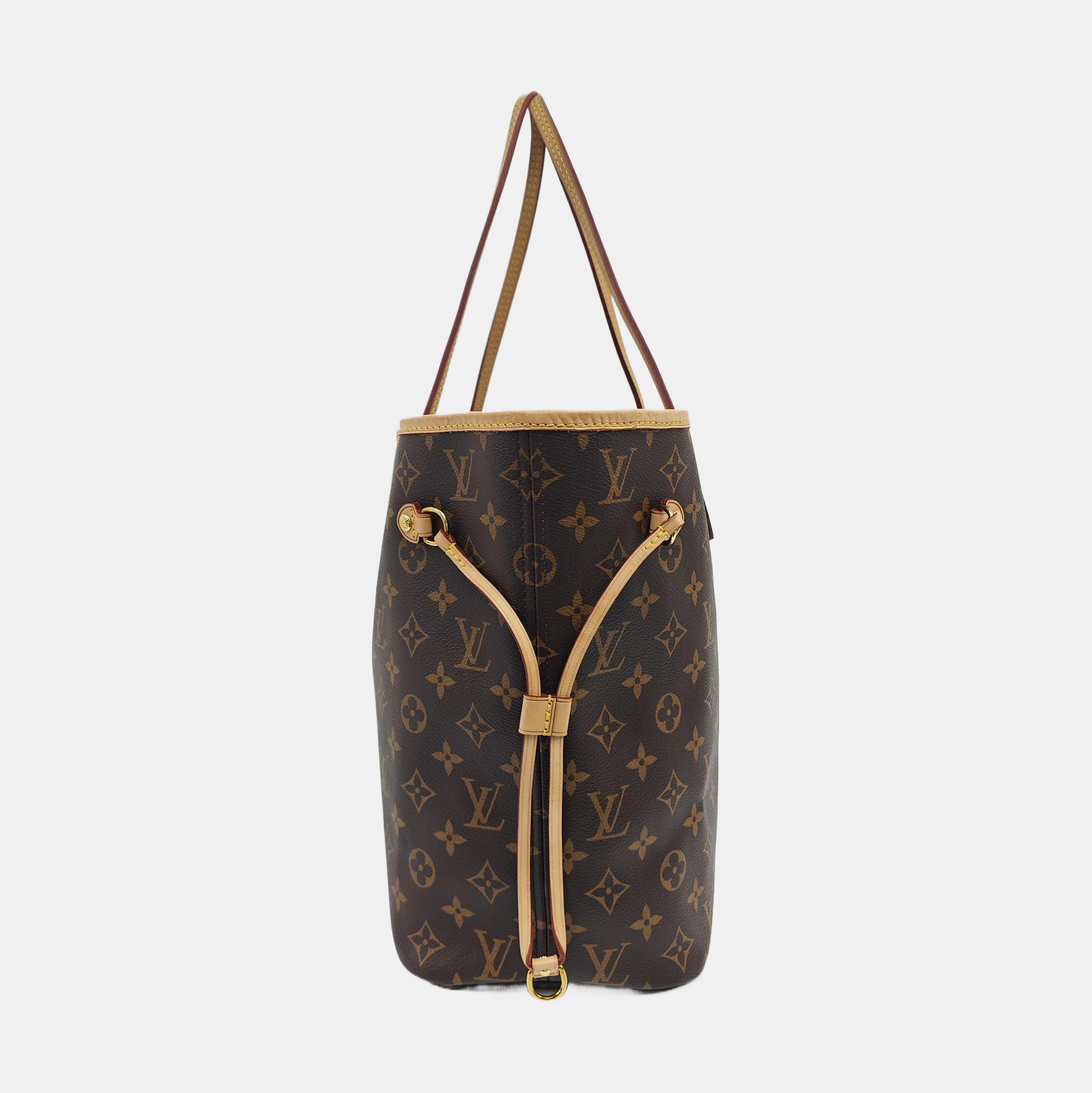 NEVERFULL MM Monogram Coated Canvas Brown