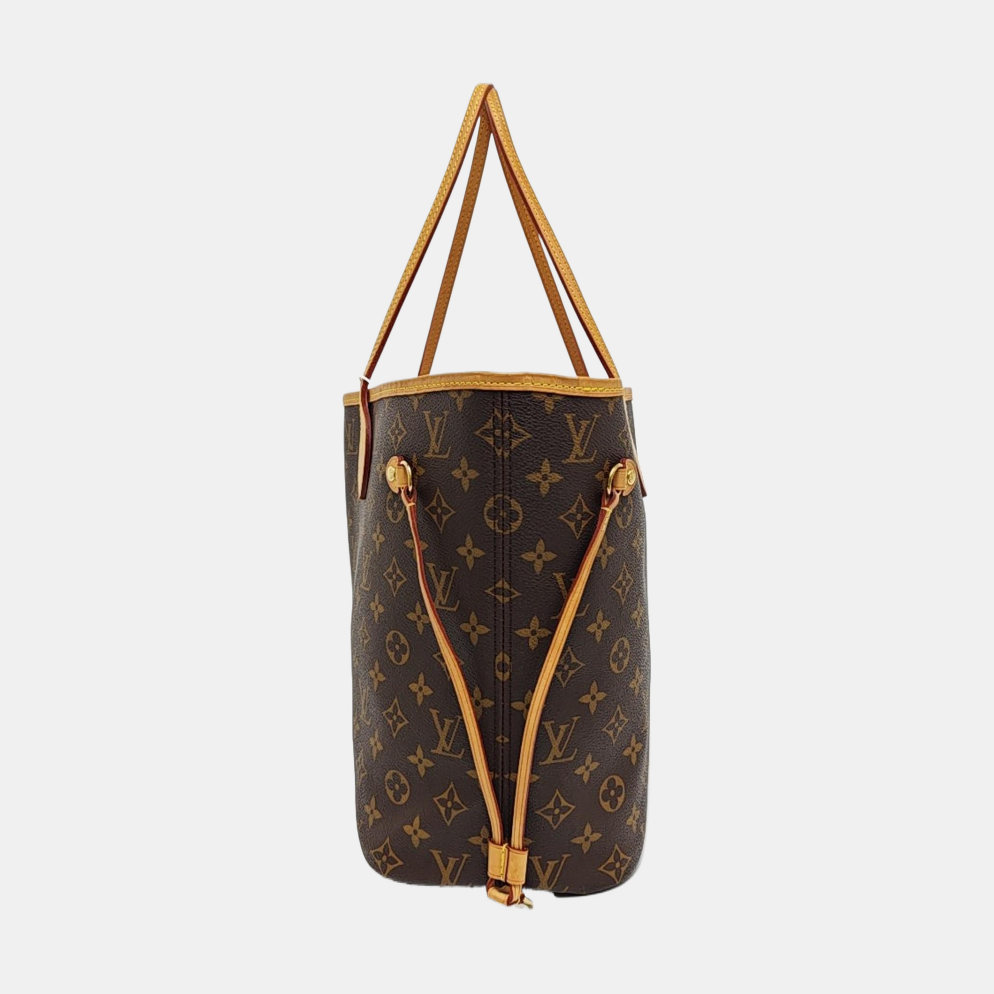 NEVERFULL MM Monogram Coated Canvas Brown
