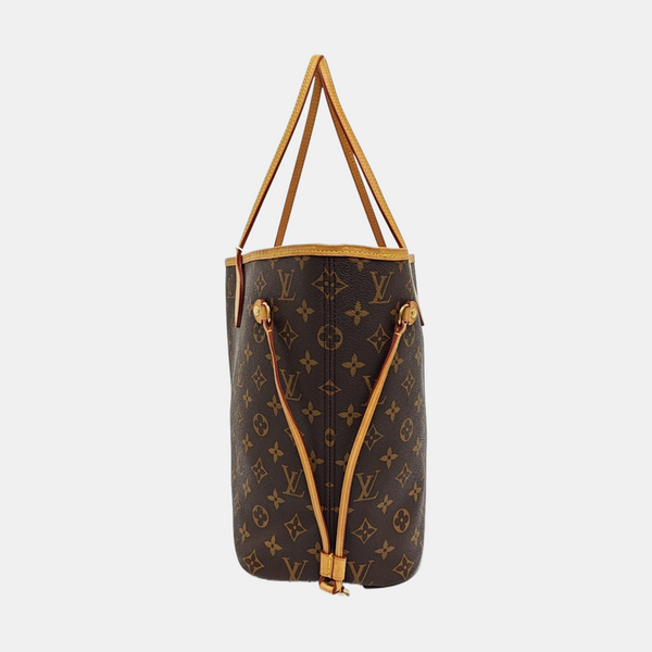 NEVERFULL MM Monogram Coated Canvas Brown