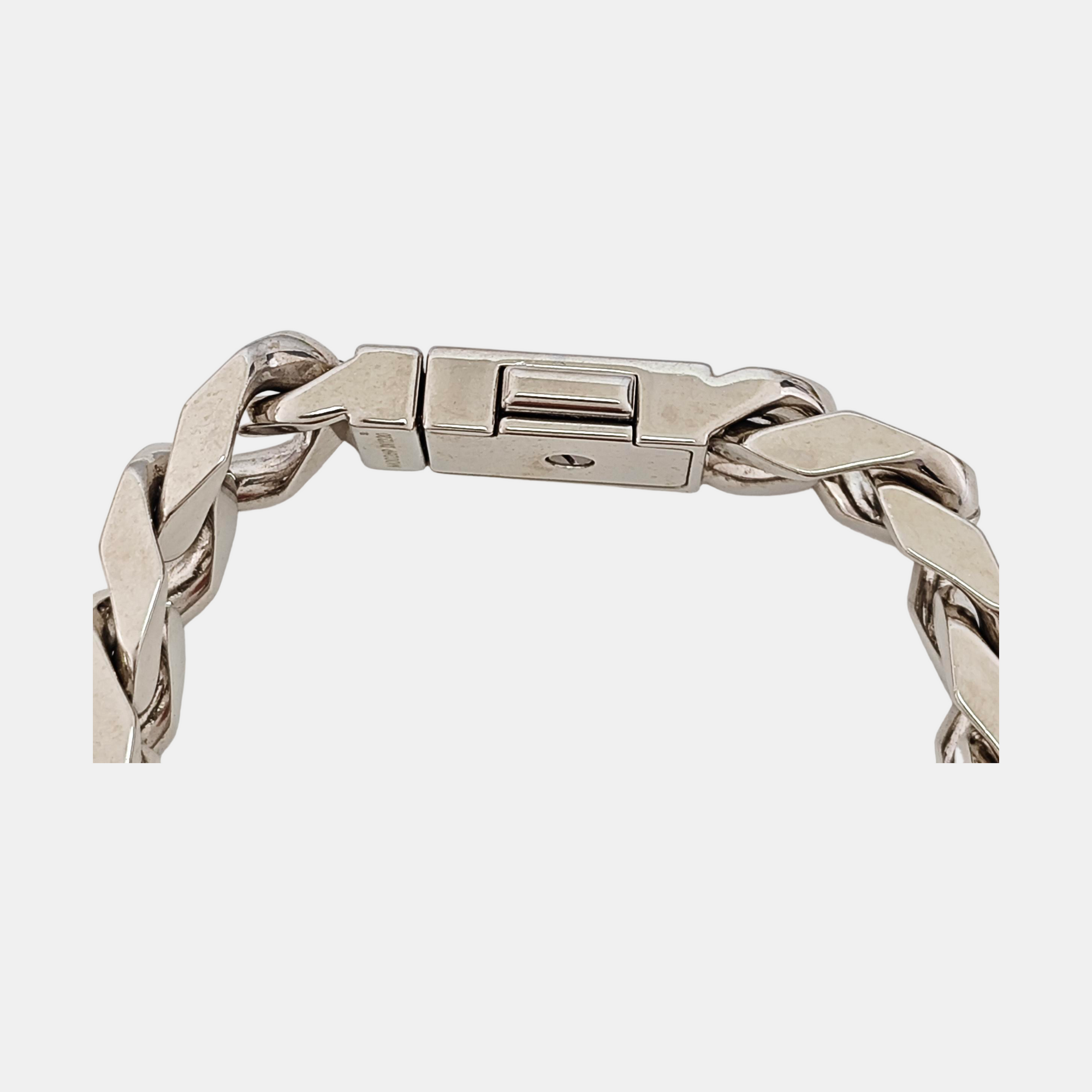 Monogram Metal Silver Bracelet