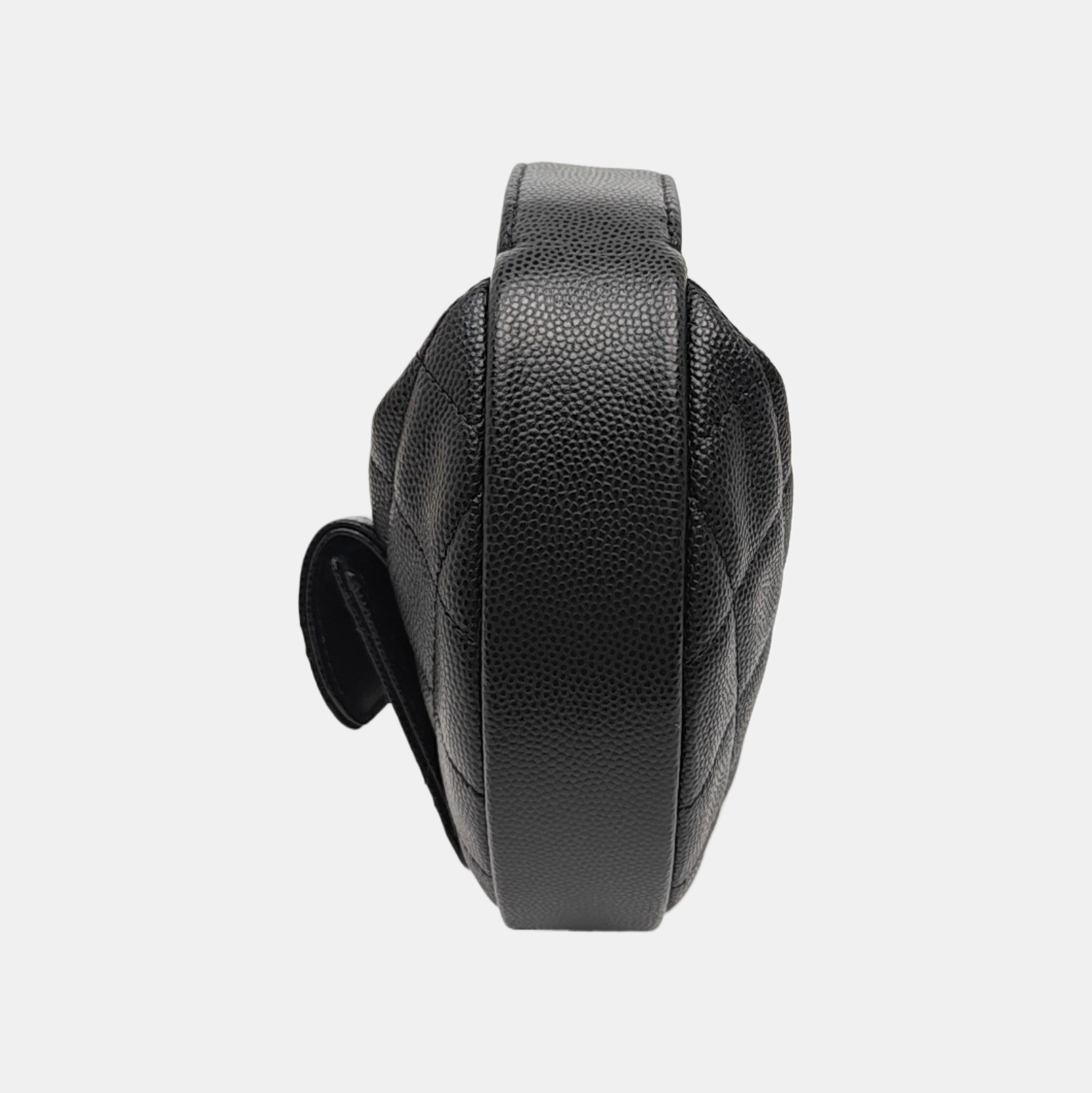 Quilted Grained Calfskin Top Handle Bag Mini Black