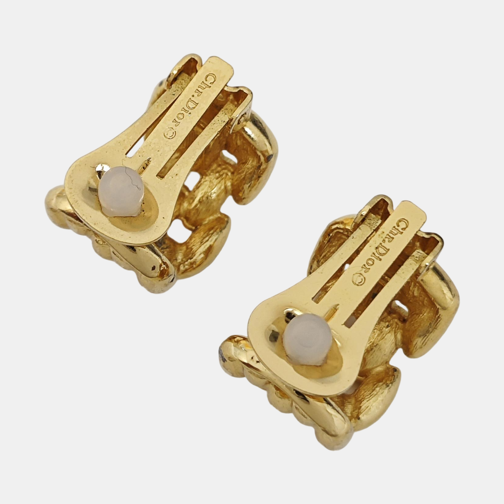 Metal Gold Clip On Earrings
