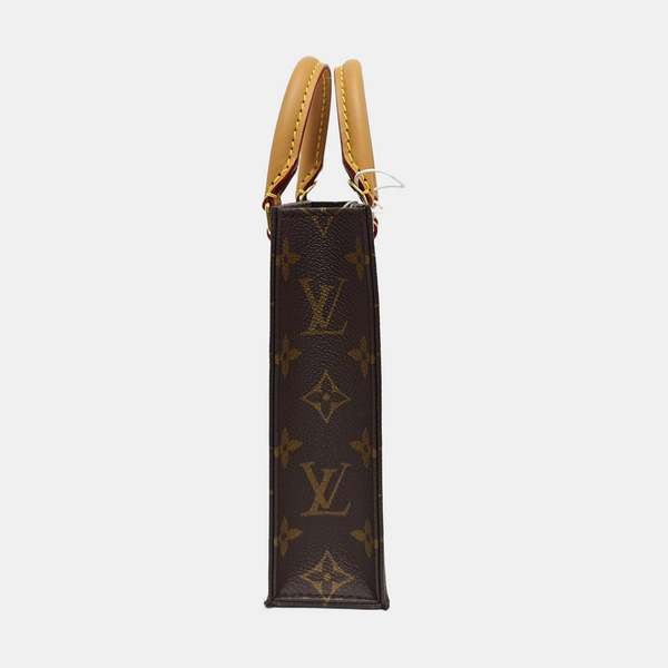 SAC PLAT Mini Monogram Coated Canvas Brown