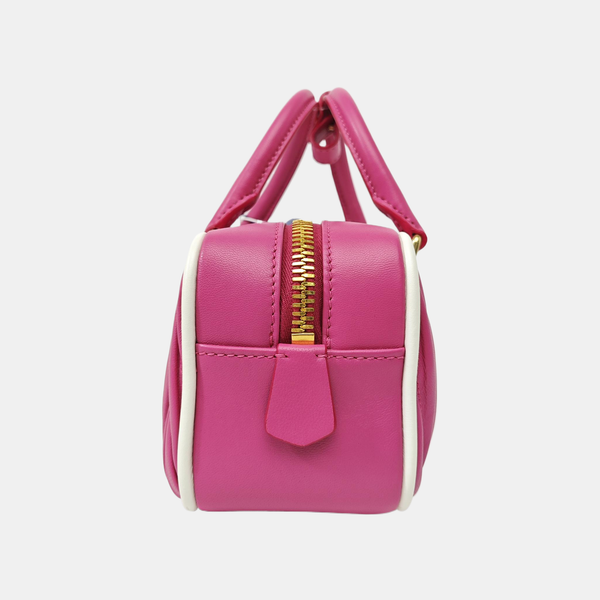 Arcadie Matelassé Small Quilted Lambskin Pink