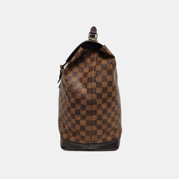 WEST END Damier Ebene Coated Canvas Brown