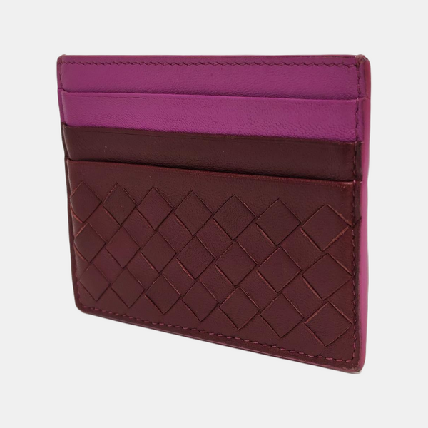 Lambskin Card Holder Red