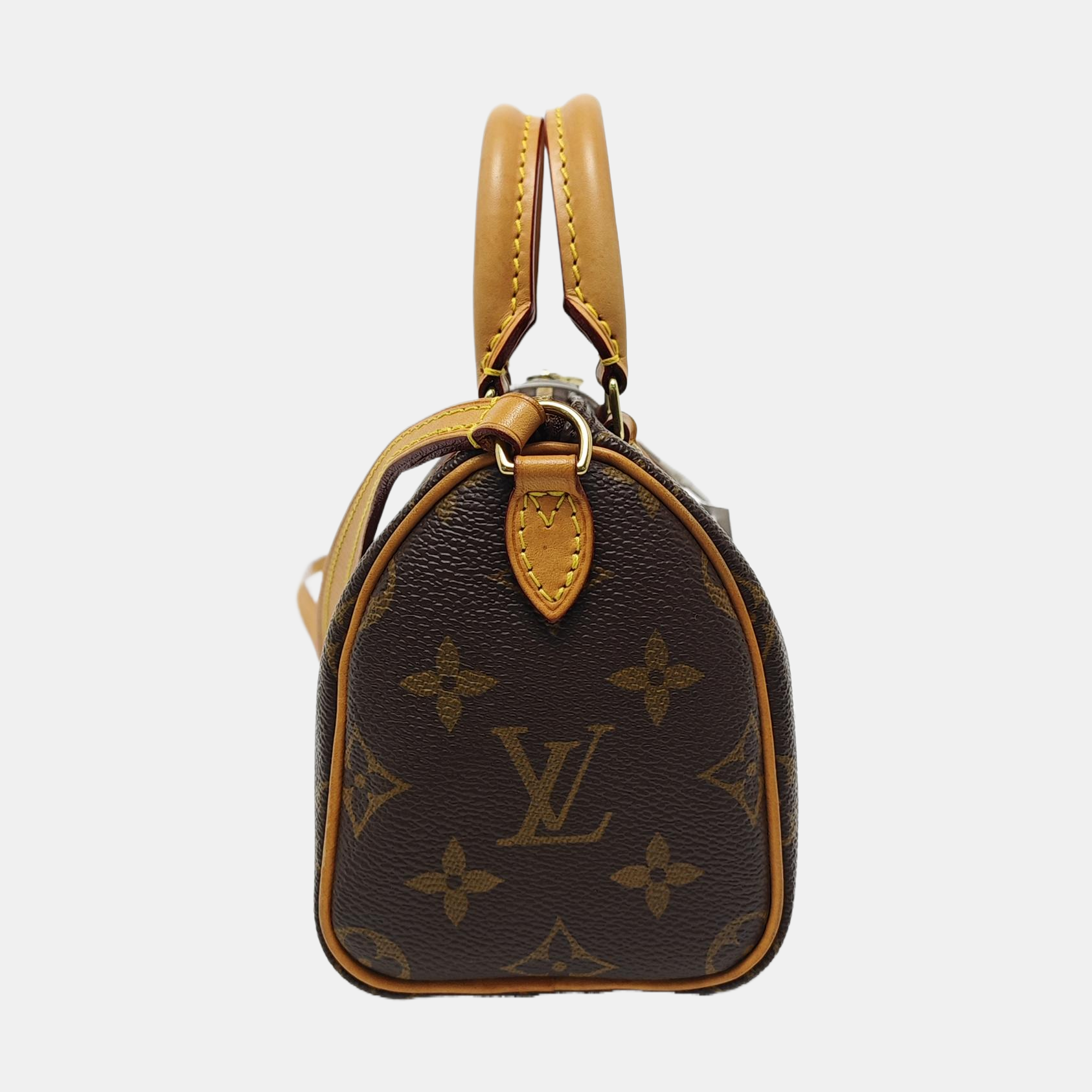 SPEEDY Nano Monogram Coated Canvas Brown
