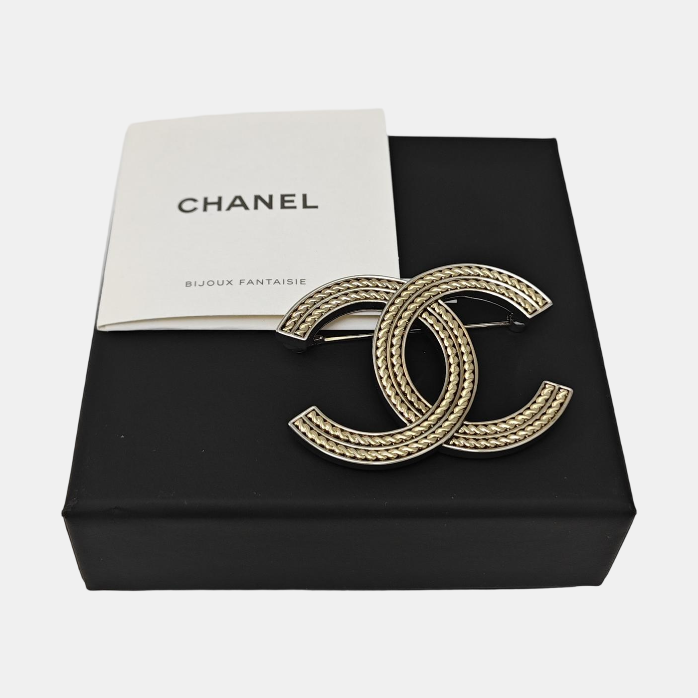 Metal Beige Brooch