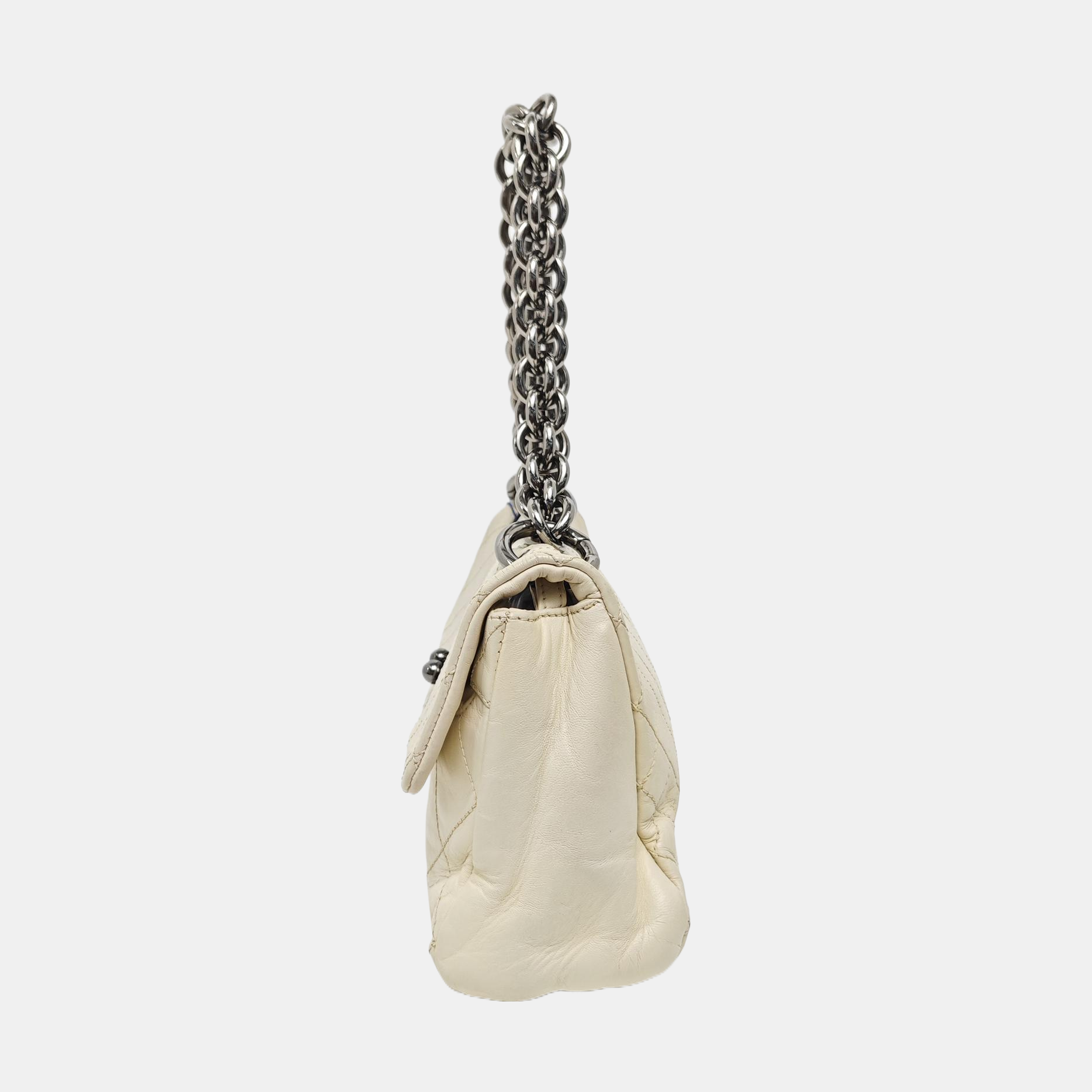 Quilted Lambskin White