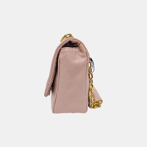 Quilted Calfskin Crossbody Bag Pink