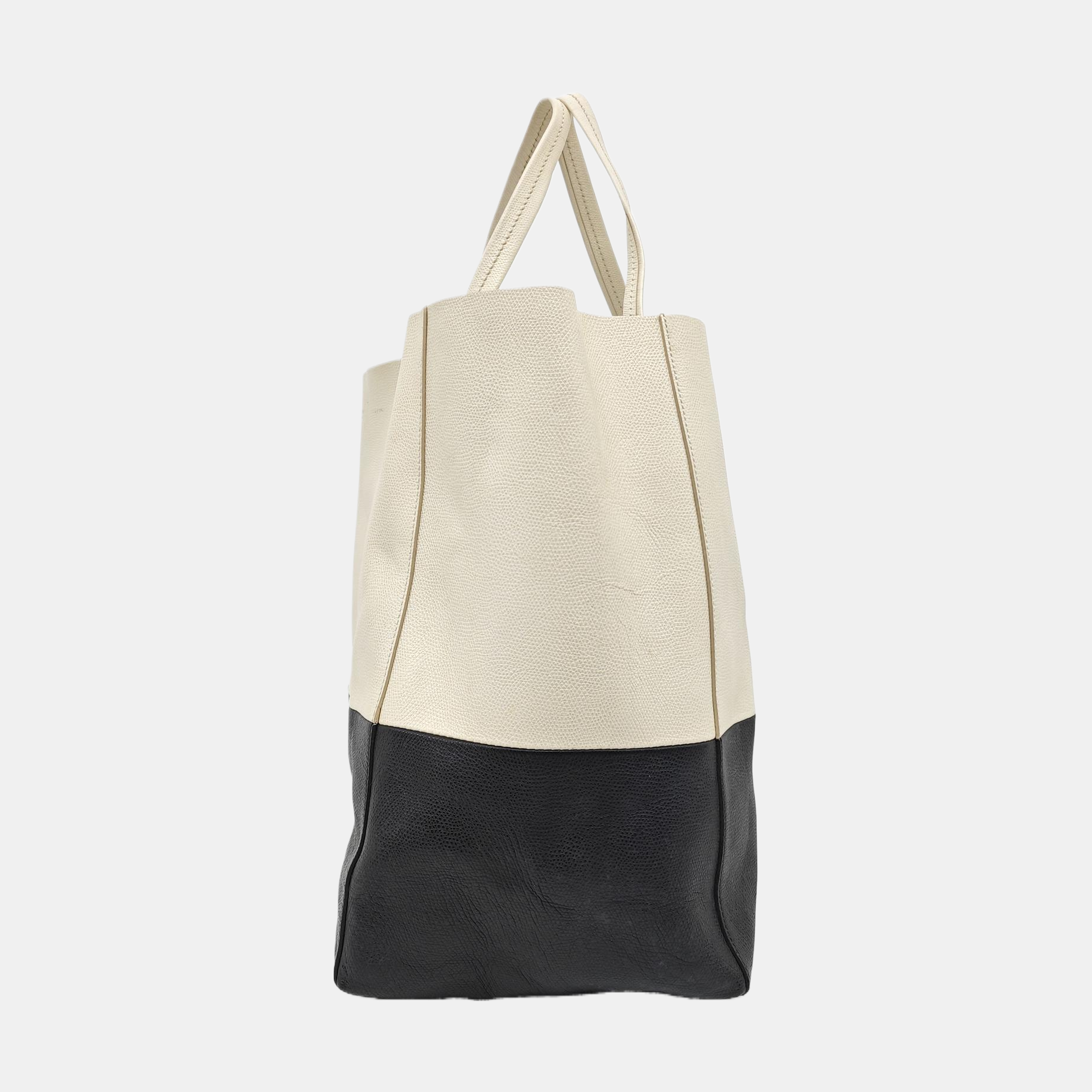 HORIZONTAL CABAS Calfskin White