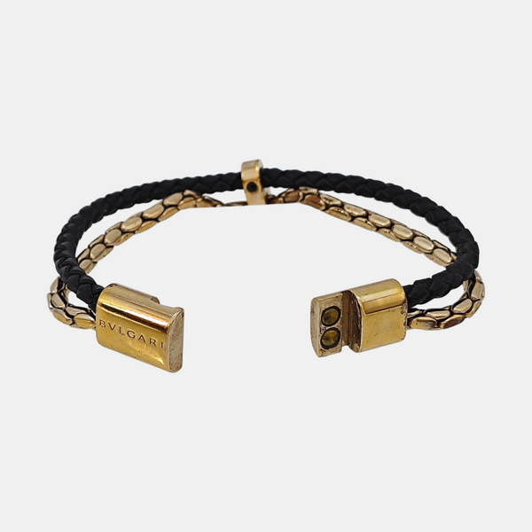 SERPENTI Brass Black Bangle