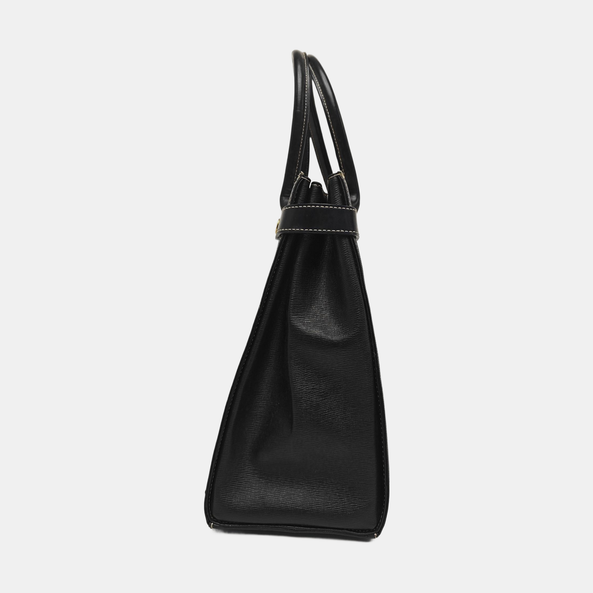 Calfskin Tote Bag Small Black