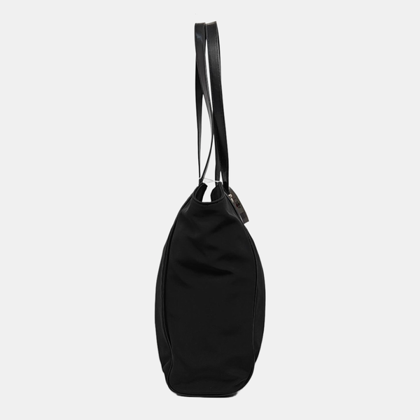 Nylon Top Handle Bag Black