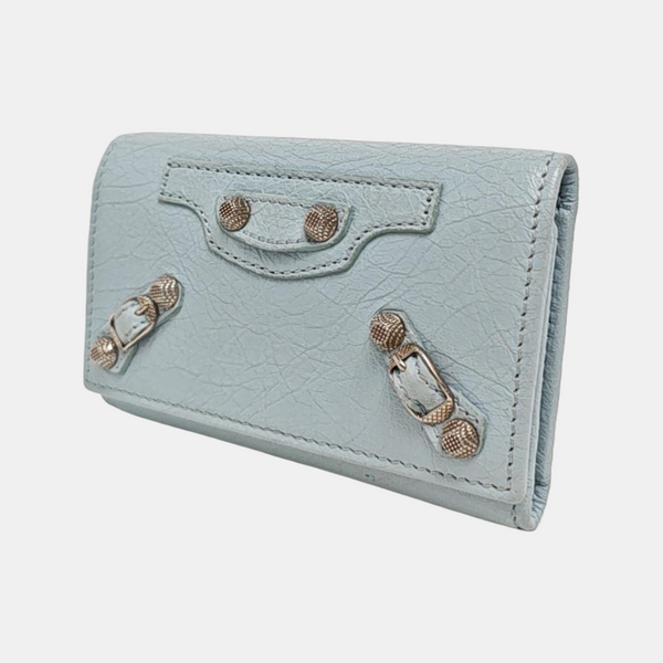 Classic City Lambskin Blue Key Pouch