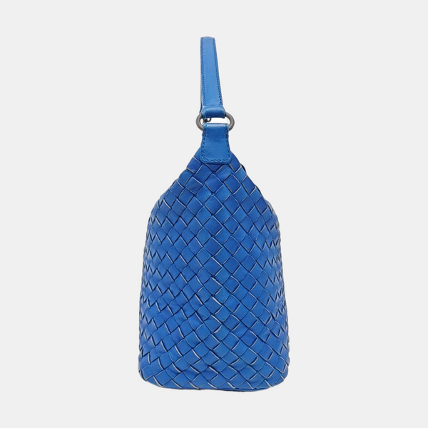 Lambskin Top Handle Bag Blue