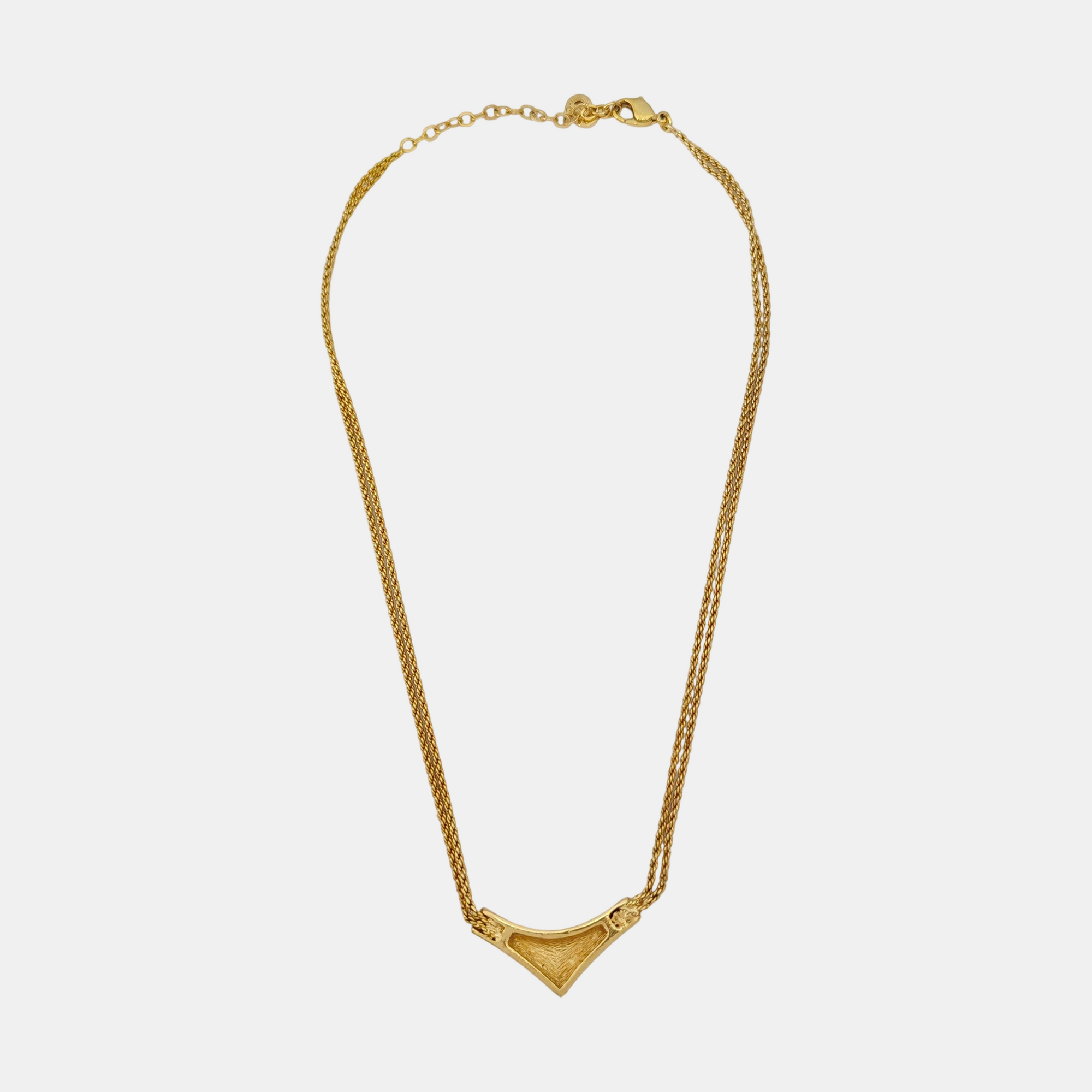 Twist Round Metal Gold Necklace