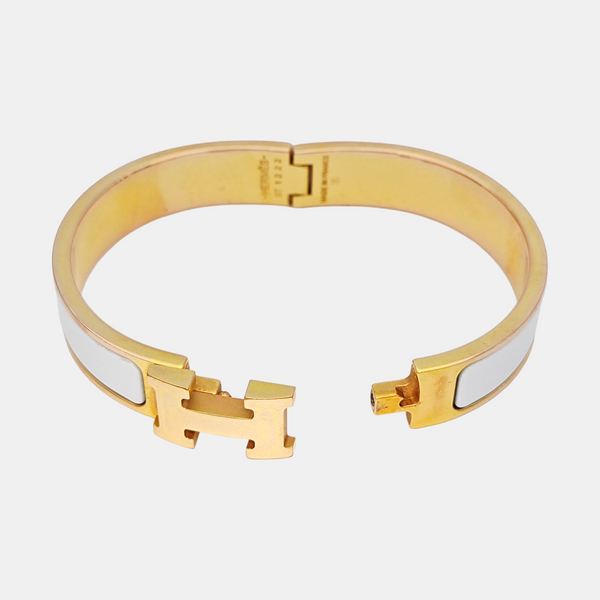 Clic H Metal Gold Bangle