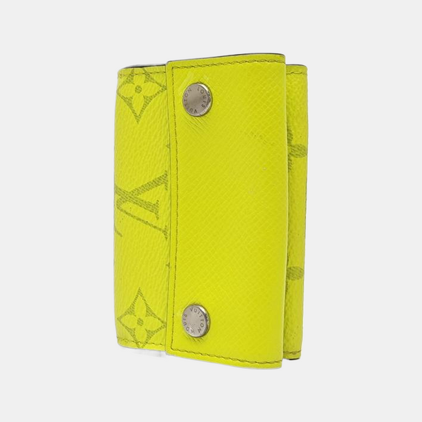 DISCOVERY Monogram Coated Canvas Yellow Card Holder