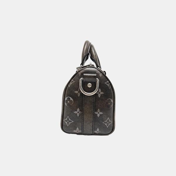 KEEPALL Monogram Calfskin Black