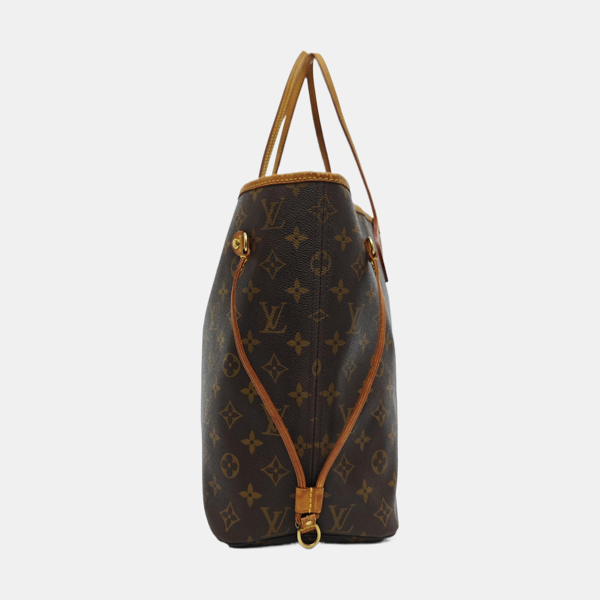 NEVERFULL MM Monogram Coated Canvas Brown