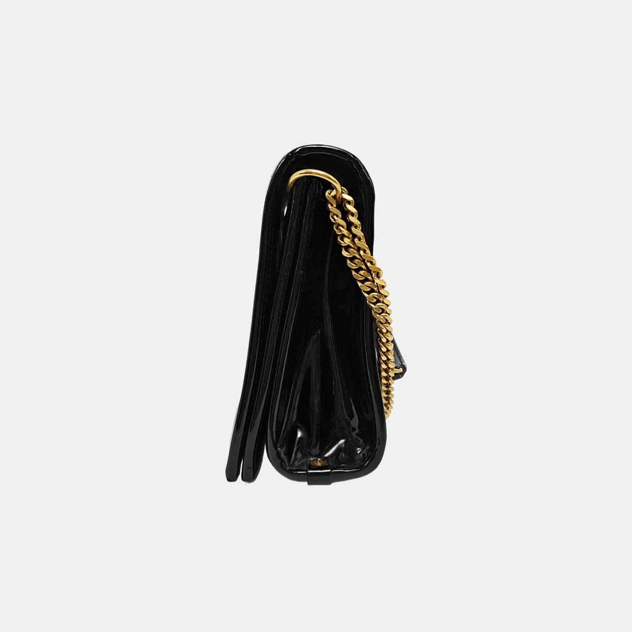 BECKY Mini Quilted Patent Calfskin Black