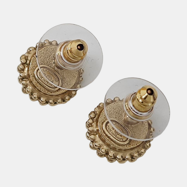 Metal White Stud Earrings
