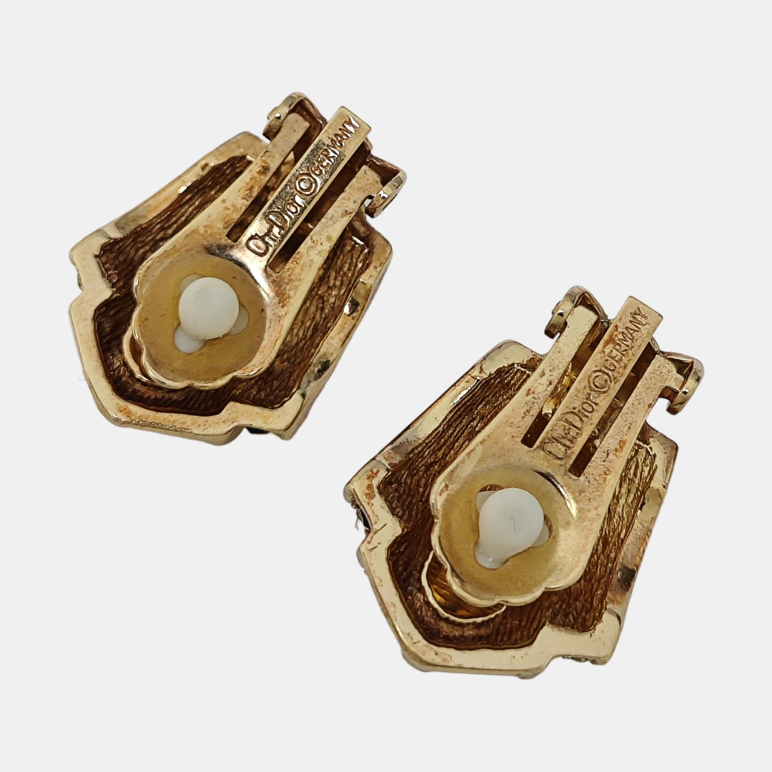 Metal Gold Clip On Earrings
