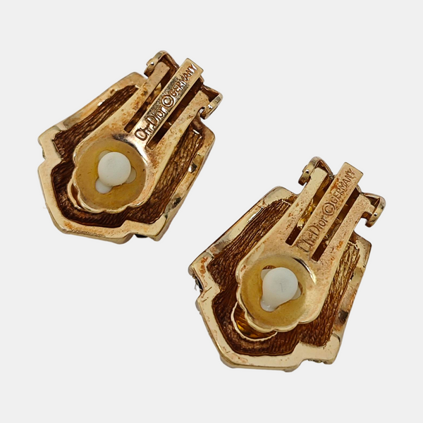 Metal Gold Clip On Earrings