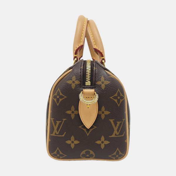 SPEEDY 20 Monogram Coated Canvas Brown