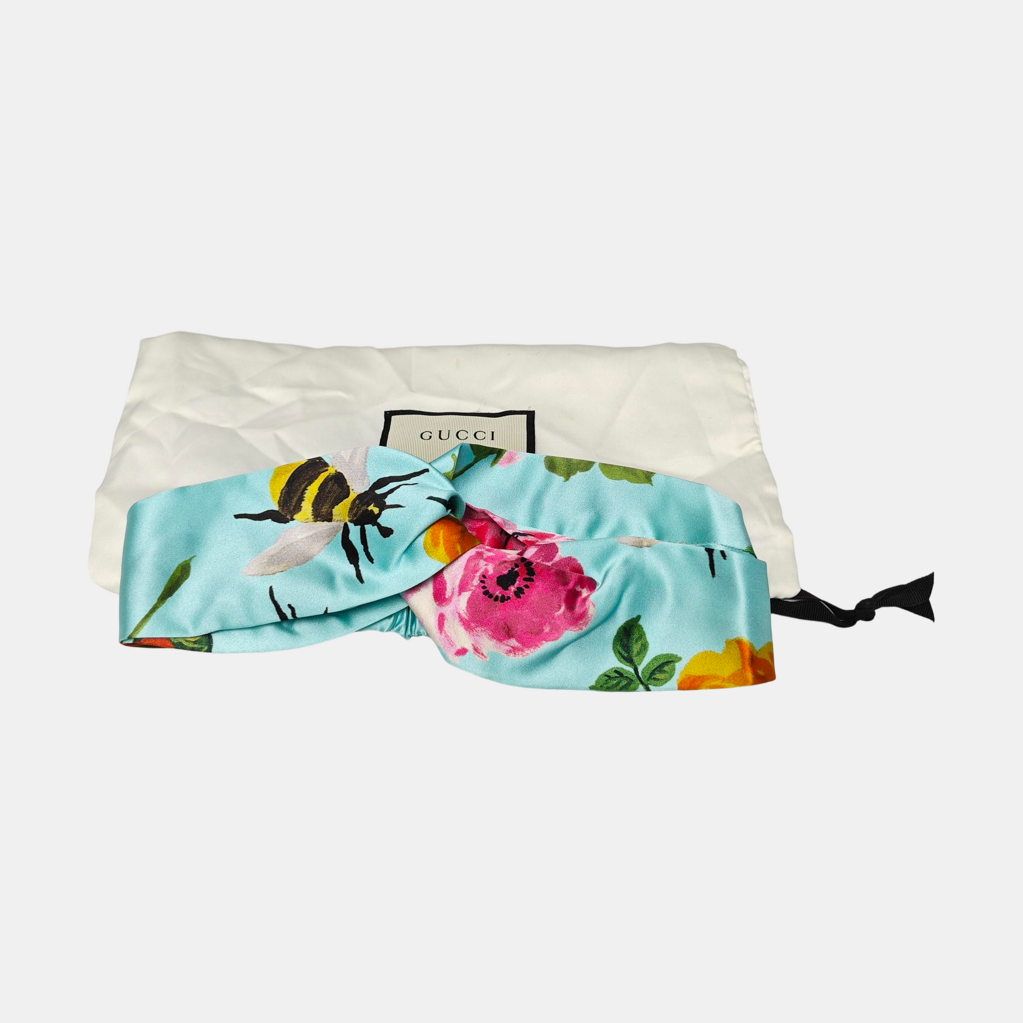 Mulberry Silk Headband Blue