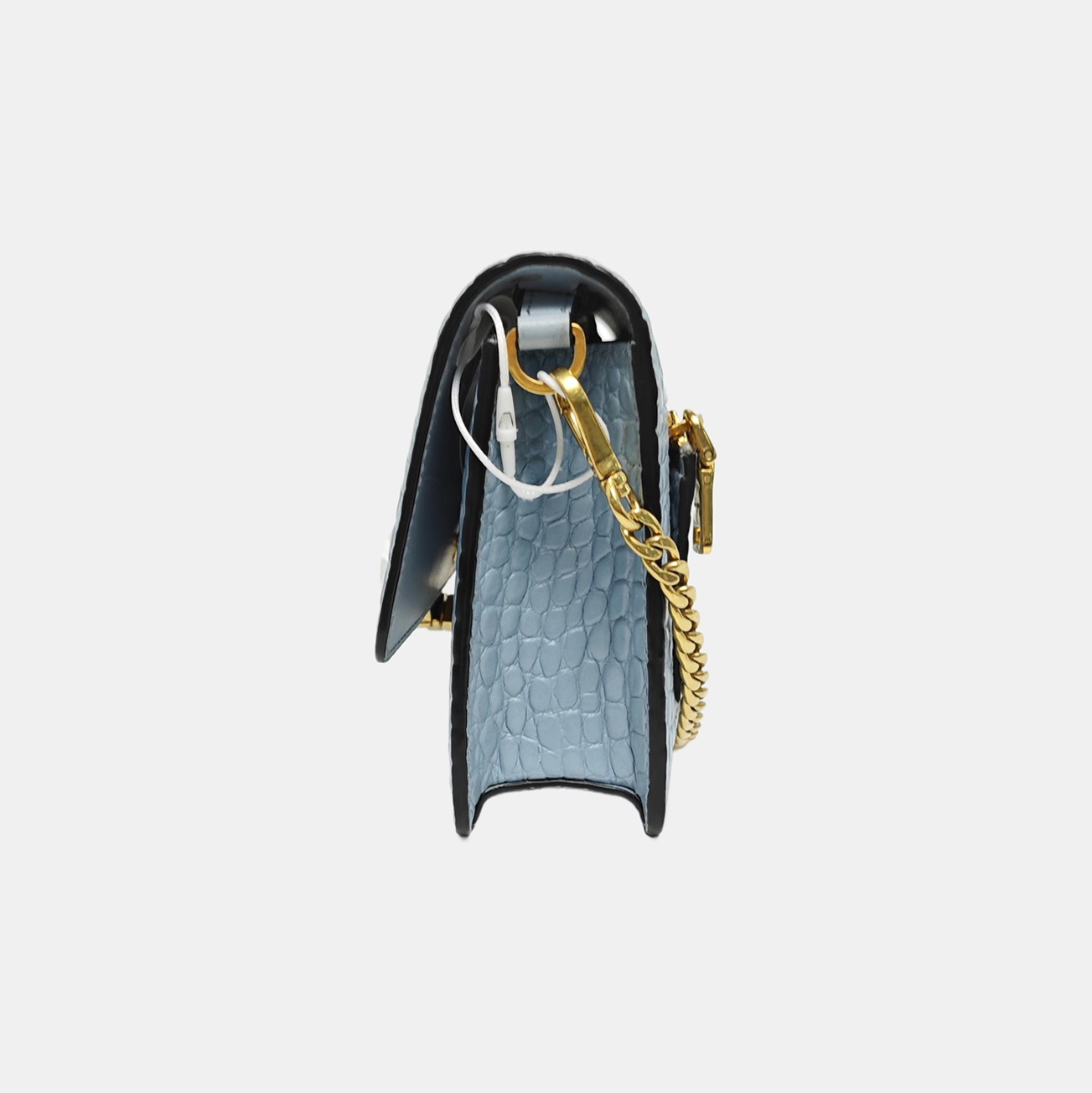 Calfskin Shoulder Bag Blue