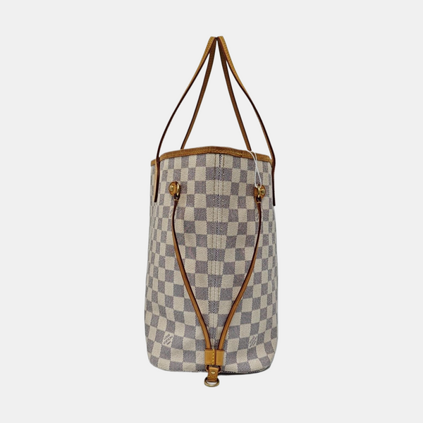 NEVERFULL MM Damier Azur Coated Canvas White