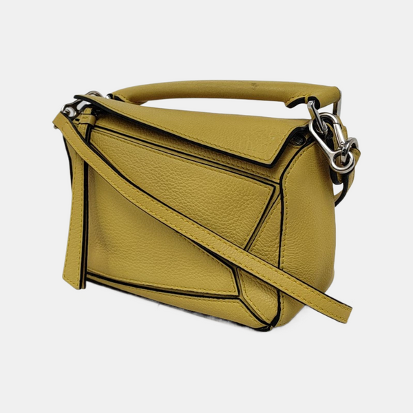 Authenticated pre-owned  Puzzle Mini Calfskin Yellow - Crossbody Bag at Looply