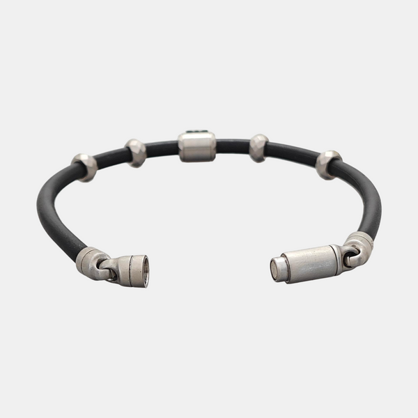 Leather Black Bangle
