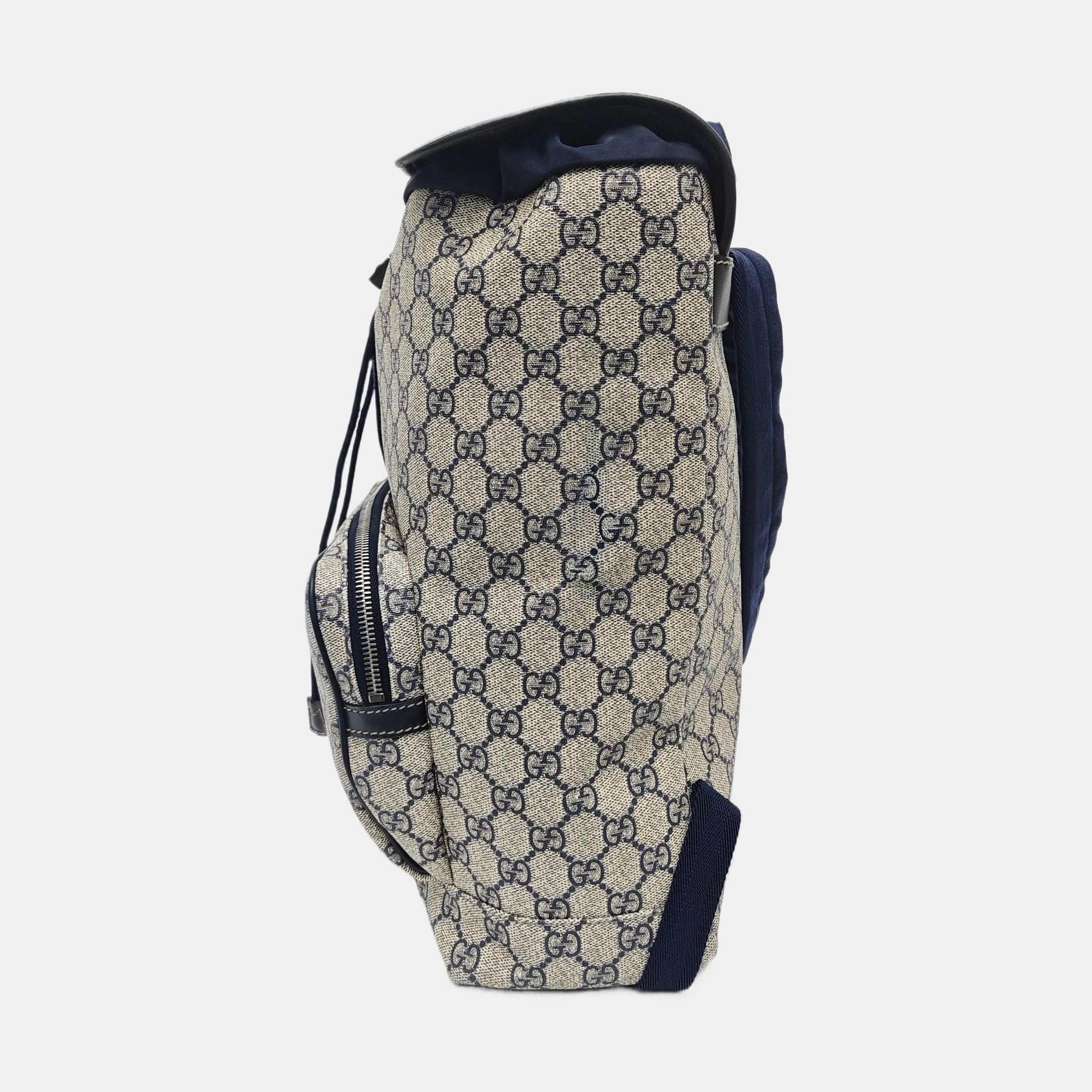Monogram Coated Canvas Backpack Black