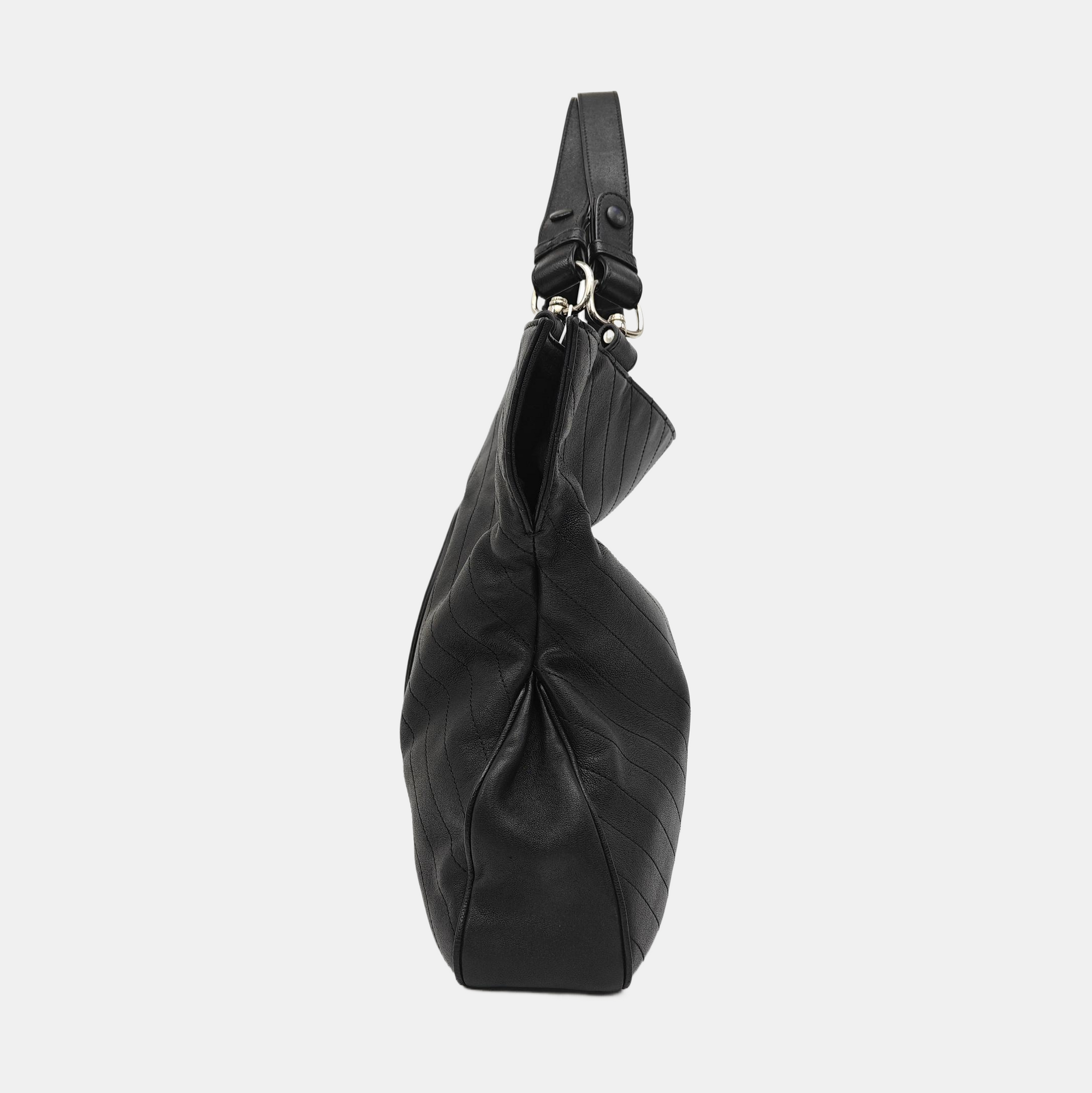 Blondie Medium Quilted Calfskin Black