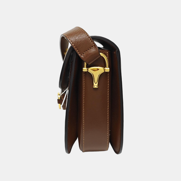 Horsebit 1955 Medium Monogram Coated Canvas Beige