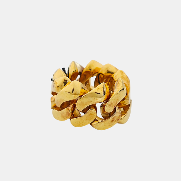 925 Sterling Silver Gold Ring EU 53