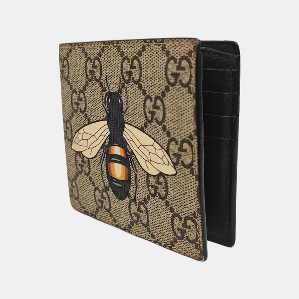 GG Supreme Monogram Coated Canvas Brown Wallet