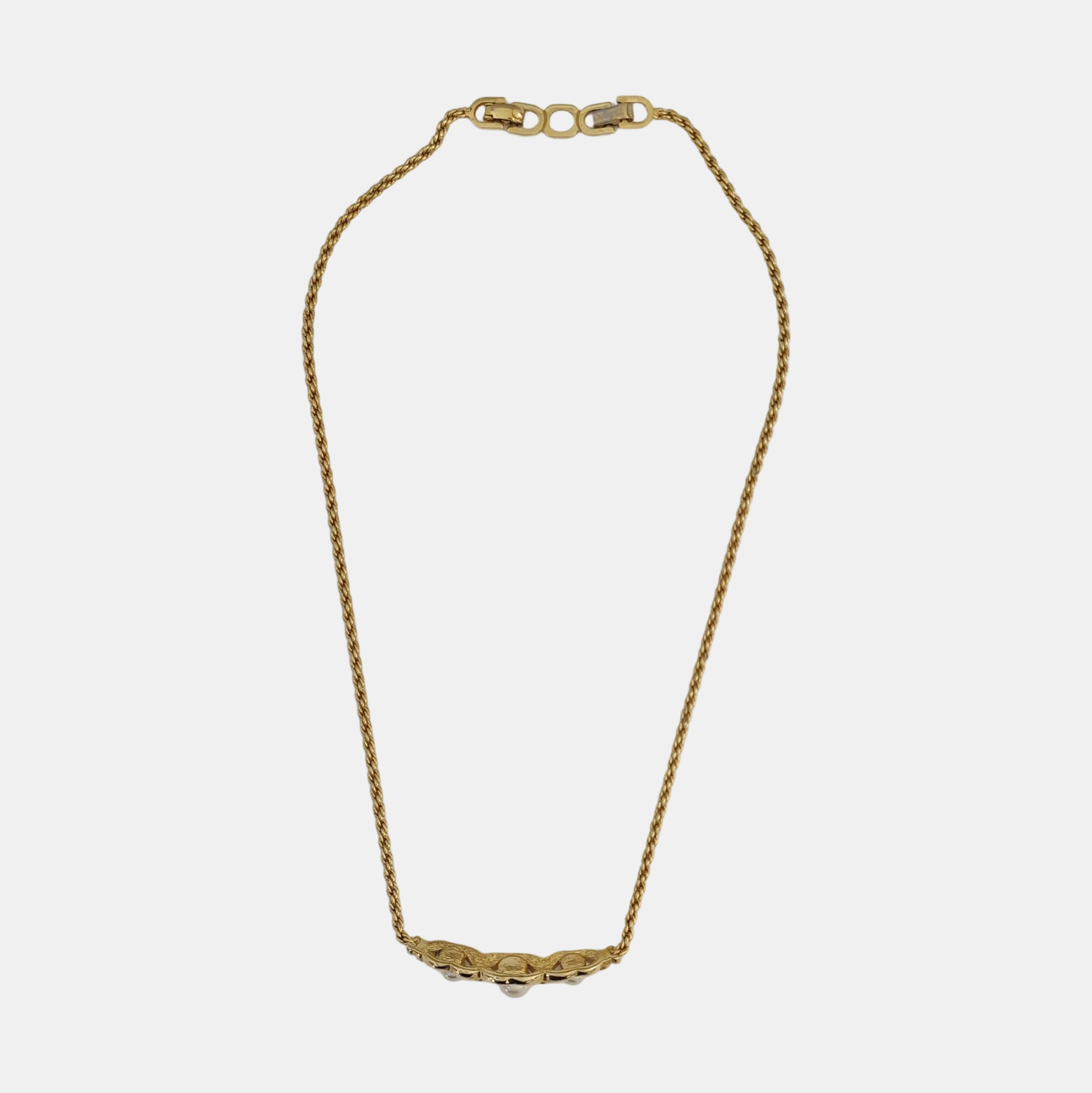 Twist Round Metal Gold Necklace