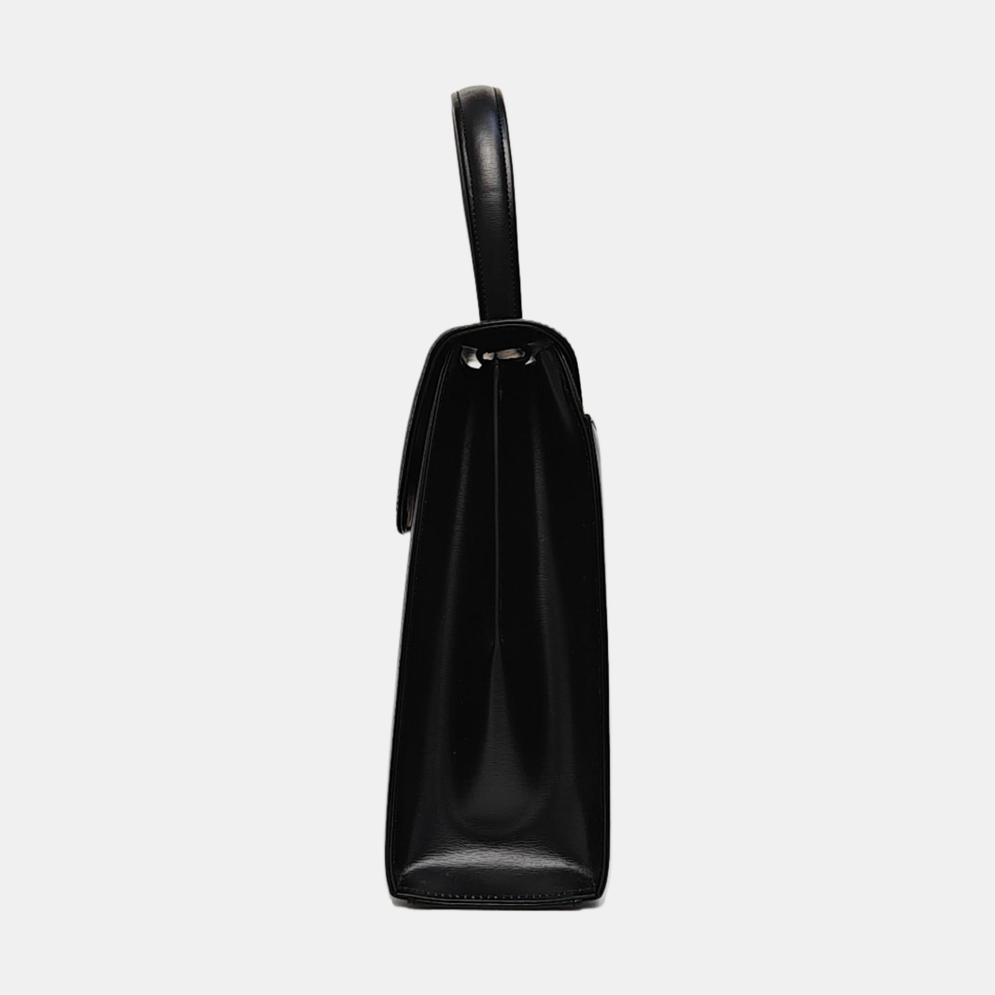 Calfskin Shoulder Bag Black