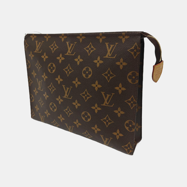 TOILET POCKET 26 Monogram Coated Canvas Brown