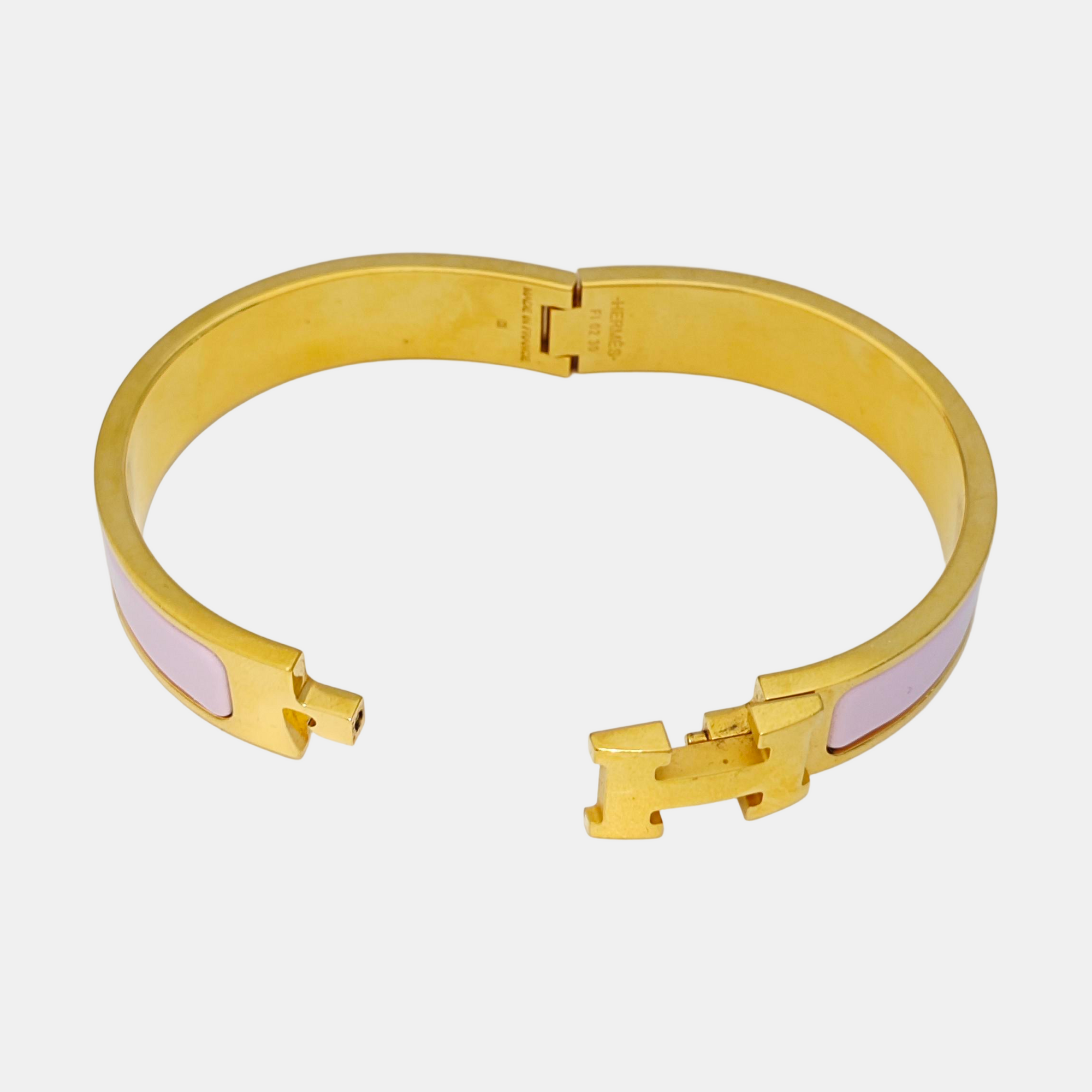 Clic H Metal Gold Bangle