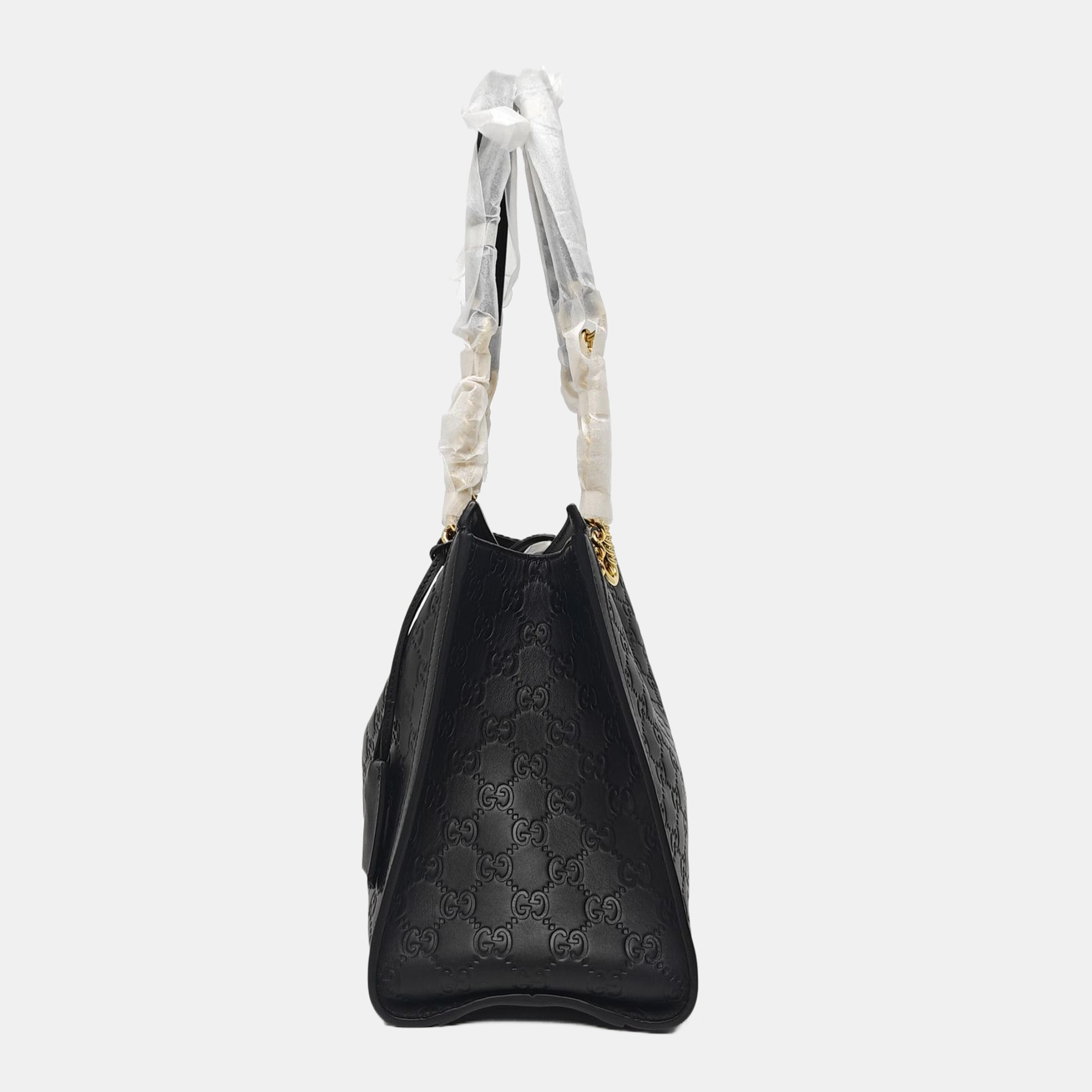 Padlock Medium Monogram Calfskin Black
