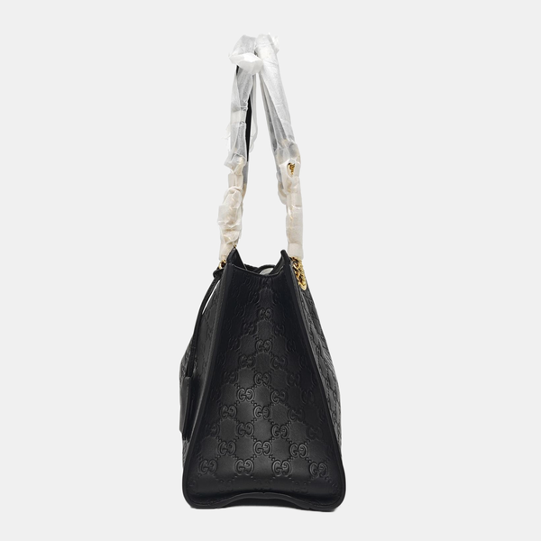 Padlock Medium Monogram Calfskin Black