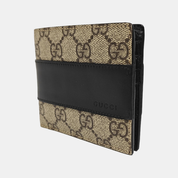 GG Supreme Monogram Coated Canvas Brown Wallet