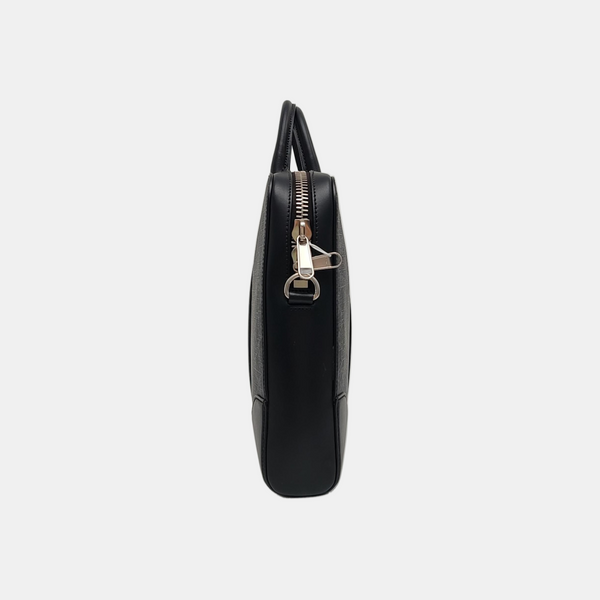 Monogram Coated Canvas Shoulder Bag Black