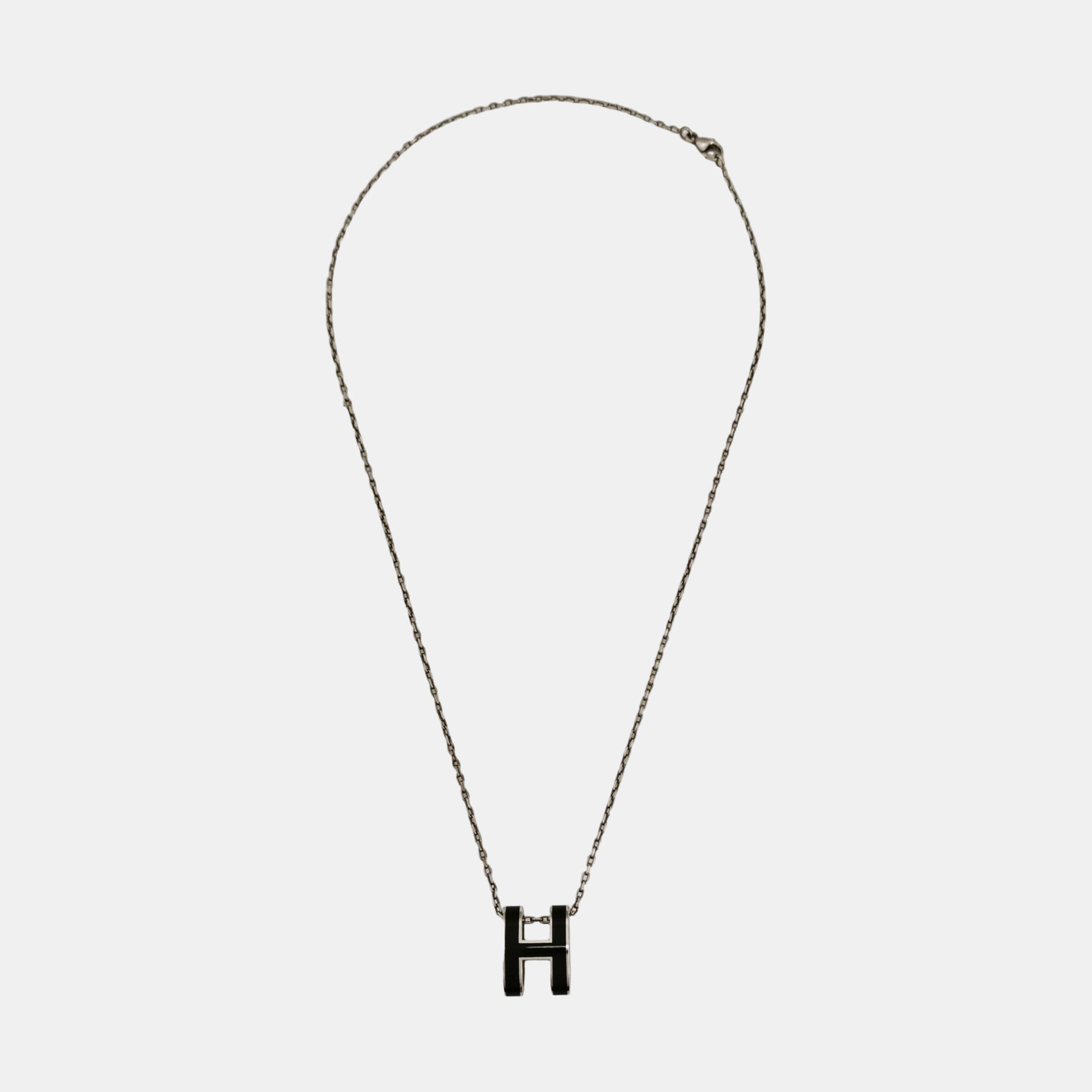 Pop H Metal Silver Necklace