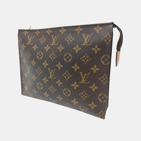 TOILET POCKET 26 Monogram Coated Canvas Brown